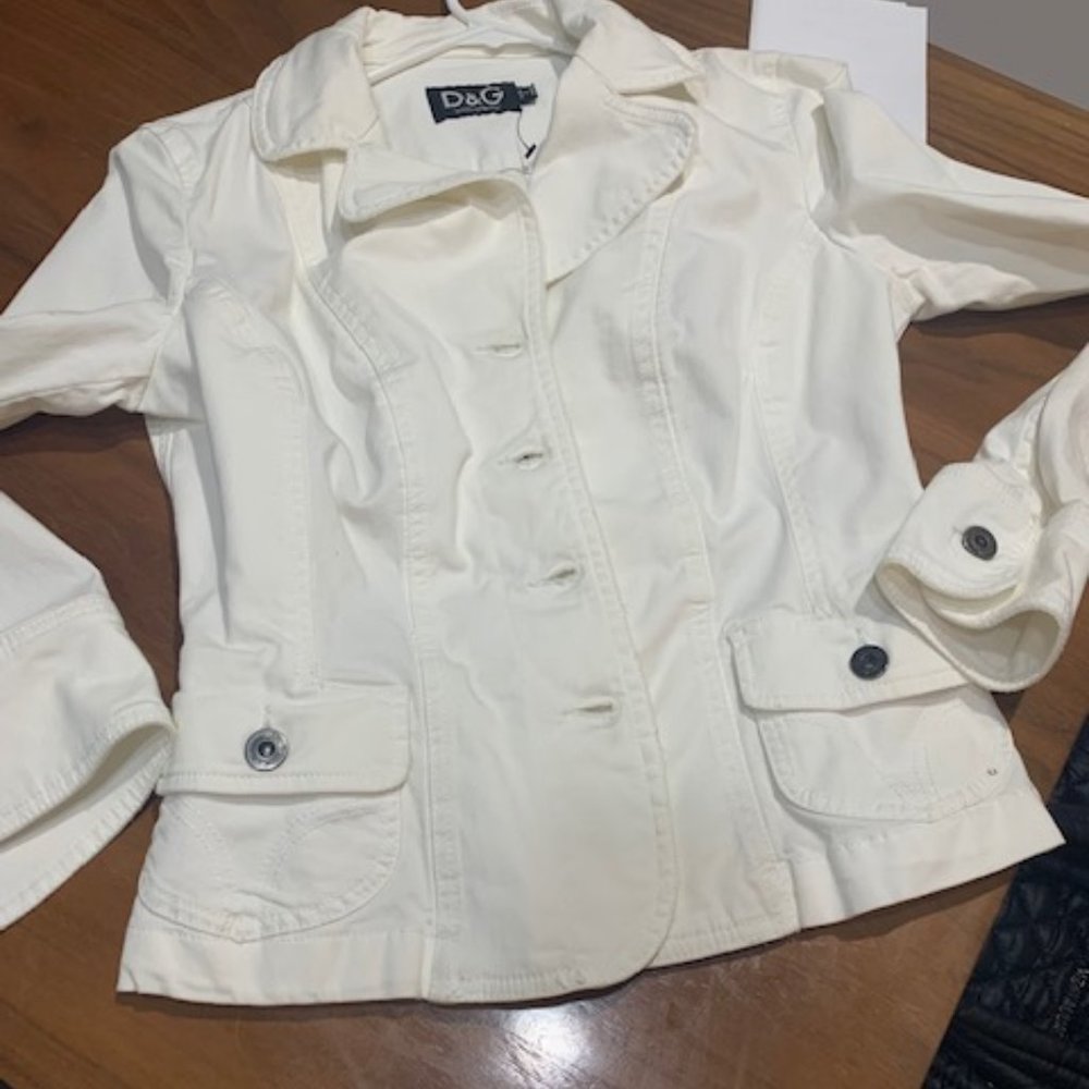 D&G White Jeans Jacket